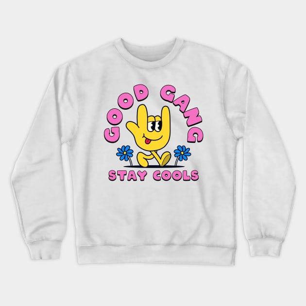 hand retro cartoon Crewneck Sweatshirt by Cartoon retro